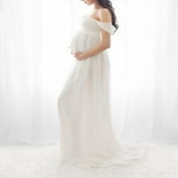 Жени Породилни Ракави Фотографија Бремени Цврсти Реквизити Кратки Фустани За Жени