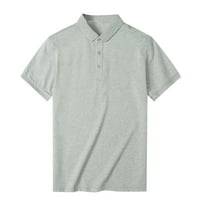 Машки маици со кратки ракави за кратки ракави мажи лето меки трендовски копчиња за кратки ракави цврсти врвови во боја на блуза