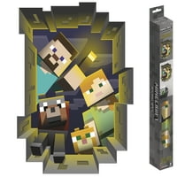 Трендови Меѓународни Minecraft Пештера Во Соби Пејзажи Постер Налепница-18 24