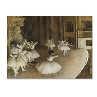 Трговска марка ликовна уметност „Проба за балетски балет, 1874 година„ Канвас уметност од Едгар Дегас