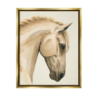 Tuphell Industries коњски портрет фарма Graphicивотинска графичка уметност металик злато лебдечки врамени платно печатење wallидна