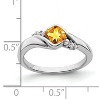 Примарно злато Карат бело злато агтрин и дијамантски прстен