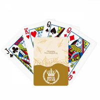 Денот На Благодарноста Шема Кралската Флеш Покер Игра Картичка Игра