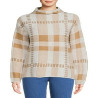 Со дизајн Кајли инка џемпер од кариран кариран пуловер