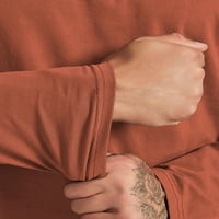 Wrcnote маж маички со маички со врвови на вратот на вратот, работи редовно вклопување во основна тита цврста боја пулвер портокалова