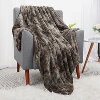 Уникатни поволни цени Fau Fur Shaggy Sherpa фрли ќебе, 50 60