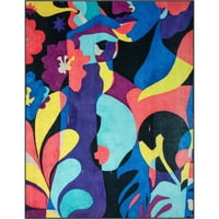 Добро ткаена Миша Тајјуниник Колекцијата во неделата џунгла Соба со преглед модерна апстрактна мулти 6'7 9'3 Област килим