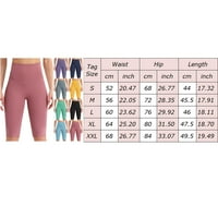 Панталони За Жени Облечени Секојдневни Спортски Еластични Фитнес Јога Должина На Коленото Хеланки За Панталони Со Висок Струк
