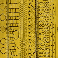 Ахгли Компанија Машина За Перење Затворен Правоаголник Ориентални Жолти Индустриски Површина Килими, 5'7'