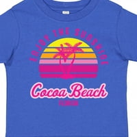 Инктастично Лето Уживајте Во Сонцето Какао Плажа Флорида Во Розова Подарок Дете Момче Или Мало Девојче Маица