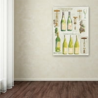 Трговска марка ликовна уметност „бело вино колаж на бело“ платно уметност од Мајкл Кларк