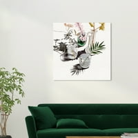Wynwood Studio Canvas Plant Vase сорта II цветни и ботанички флорали wallидни уметности платно печати бело 30x30