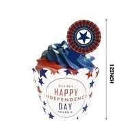Ден на независност на Скабо, торта Торта Торпи хартија Црвено сино бело декорирање на американскиот ден на американско знаме