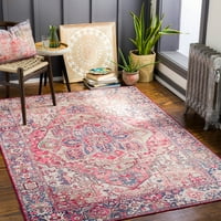 Уметнички ткајачи Ирис Апстрактна област килим, Бургундија, 2'3 3'9
