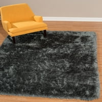 Обединети ткајачи Бенела Сиена темно сива ткаена полиестерска шушка област килим