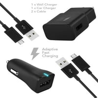 Ixir ZTE Axon Charger Fast Micro USB USB 2. Кабелски комплет од Truwire - Вистинско дигитално адаптивно брзо полнење за 50%