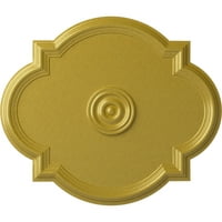 Ekena Millwork 24 W 1 2 H 1 8 P Waltz Медалјон на таванот, богато злато со рачно насликано