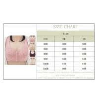 псиакги градници за женски женски плус-големина печатени предни копчиња елек удобност градник долна облека розова + 105б