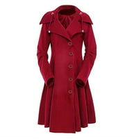 Женска волна топла тенок палто јакна густо палто парка долга зимска надворешна облека