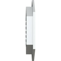 Ekena Millwork 24 W 26 H вертикално врв на вложување на венчавки: Функционален, PVC Gable Vent W 1 4 рамка за рамна трим