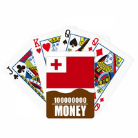 Национално Знаме На Тонга Океанија Земја Покер Играње Карти Смешни Рака Игра