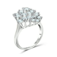 Jewelersclub Aquamarine Ring Ridectone Jewelry - 1. Карат аквамарин 0. Стерлинг сребрен прстен накит - Gemstone Rings со хипоалергичен