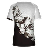 Жените Мода Повик Графички Печатење Кошули Краток Ракав Лабава Мета Блузи V-Вратот Туника Блуза Пролет Заштеда На Продажба