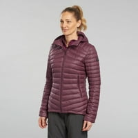 Decathlon Forclaz Trek 100, 23 ° F Real Down Down Packable Puffer Rankpacking јакна, женски, виолетова, мала