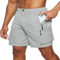 Grianlolok mens дното на високи половини летни кратки панталони Еластични половини од товарните шорцеви одмори мини панталони