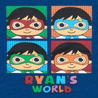 Графички маици со кратки ракави на Рајан Светски момчиња, големини со 4-8