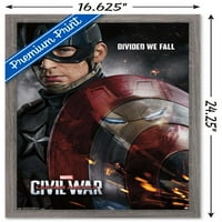 Марвел Филмски Универзум-Капетан Америка - Граѓанска Војна - Штит Одраз Еден Лист Ѕид Постер, 14.725 22.375